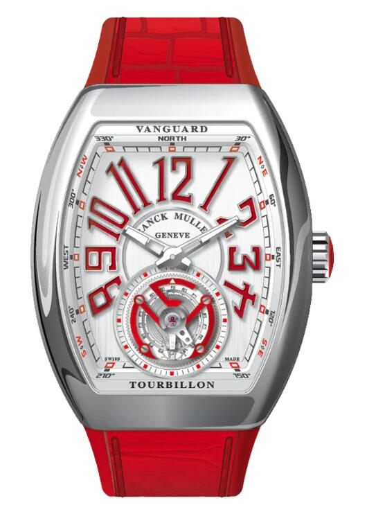 Buy Franck Muller Vanguard Tourbillon Stainless Steel - Red Replica Watch for sale Cheap Price V 41 T (RG) (AC) (NR RGE AC)